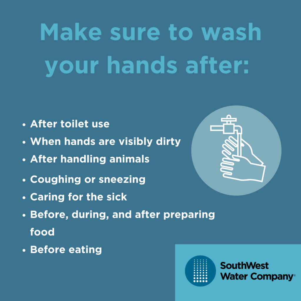 Reminder: Wash your hands! - SouthWest Water Company