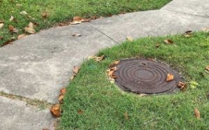 Water meter placed in the ground