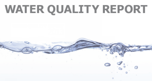 Water Quality Report (front cover)